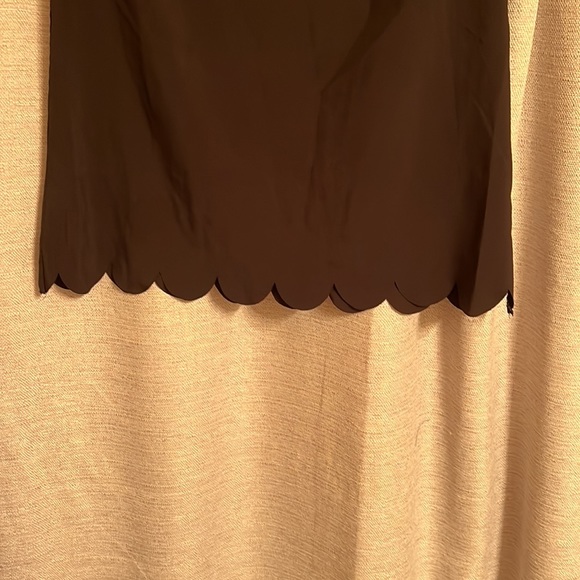 Scallop Trim Black Business Casual Top - Picture 6 of 6